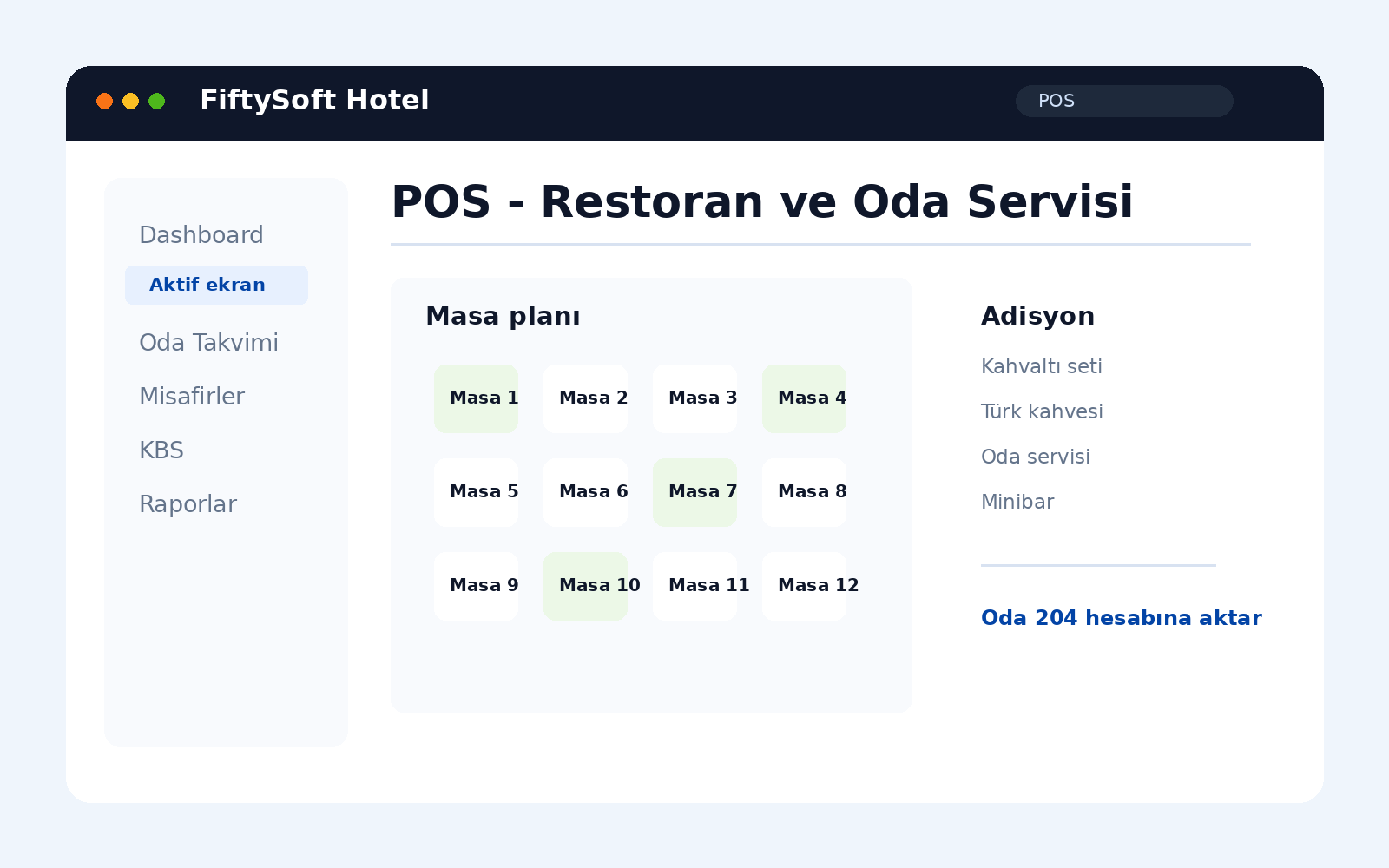 POS / Restoran ekran görüntüsü placeholder